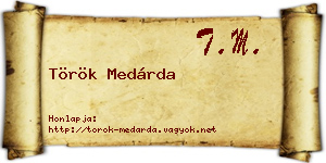 Török Medárda névjegykártya